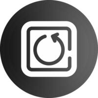 Undo Solid black Icon vector