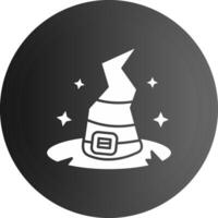 Witch hat Solid black Icon vector