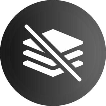 esconder capa sólido negro icono vector