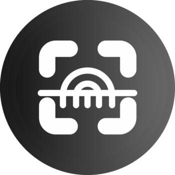 Scanner Solid black Icon vector