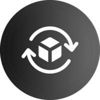3d rotate 2 Solid black Icon vector