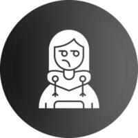 Suspicious Solid black Icon vector