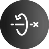 3d totate x axis Solid black Icon vector