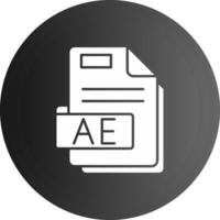 Ae Solid black Icon vector