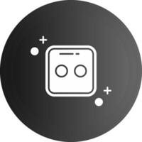 Dice two Solid black Icon vector