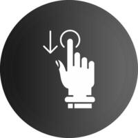 Tap and Move Down Solid black Icon vector