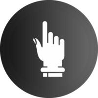 Hand click Solid black Icon vector