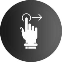 Tap and Move Right Solid black Icon vector