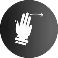 Three Fingers Right Solid black Icon vector