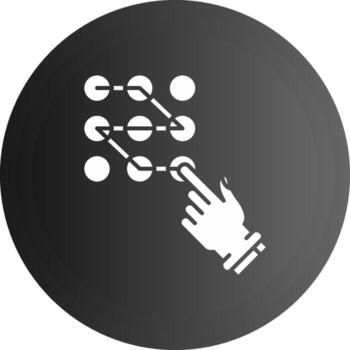 Pattern lock Solid black Icon vector