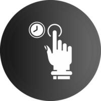 Click and Hold Solid black Icon vector
