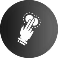 Two Fingers Tap Solid black Icon vector