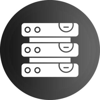 Database Solid black Icon vector