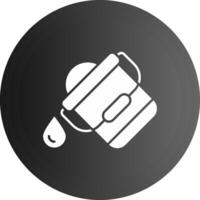 Bucket Solid black Icon vector