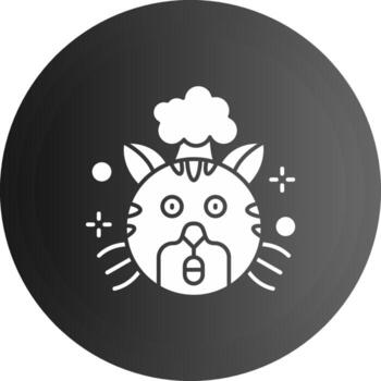 Exploding Solid black Icon vector