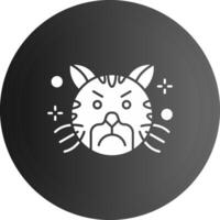 Angry Solid black Icon vector