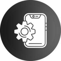 Setting Solid black Icon vector