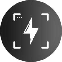 Flash Solid black Icon vector