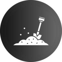 Shovel Solid black Icon vector