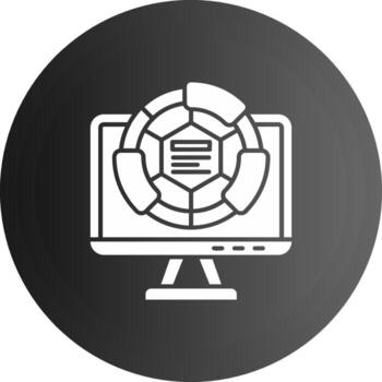 Computer Solid black Icon vector
