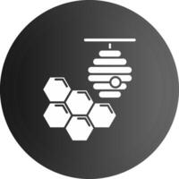 Honeycomb Solid black Icon vector