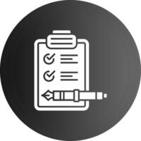 Check list Solid black Icon vector