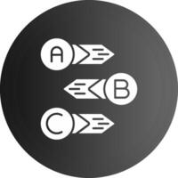 diagrama sólido negro icono vector