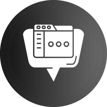 Browser Solid black Icon vector