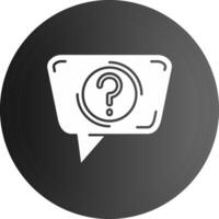 Question Solid black Icon vector