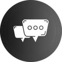 Chat bubbles Solid black Icon vector