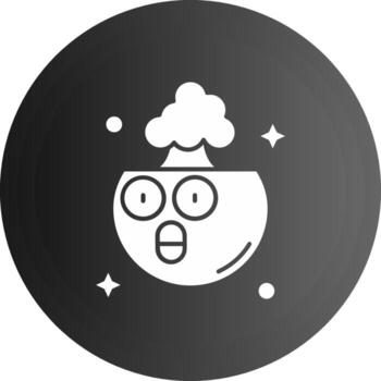 Exploding Solid black Icon vector