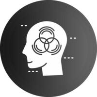 Emotional intelligence Solid black Icon vector