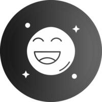 Happy Solid black Icon vector