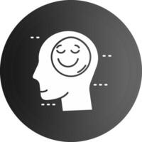Happiness Solid black Icon vector
