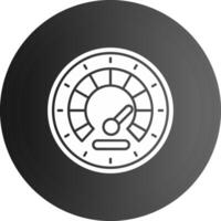 Speedometer Solid black Icon vector