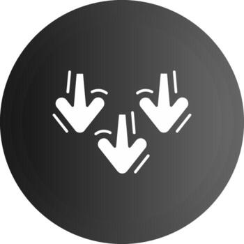 Decrease Solid black Icon vector