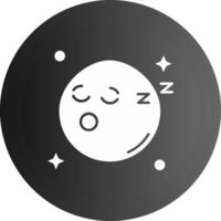 dormir sólido negro icono vector