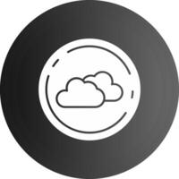 nube sólido negro icono vector