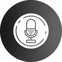 Microphone Solid black Icon vector