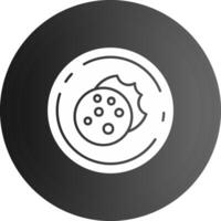 Cookie Solid black Icon vector