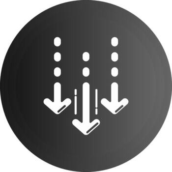Decrease Solid black Icon vector