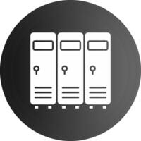 Lockers Solid black Icon vector