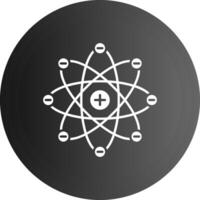 Atom Solid black Icon vector