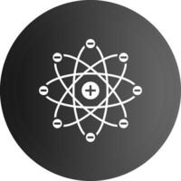 Atom Solid black Icon vector