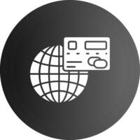Global Solid black Icon vector