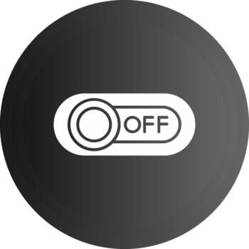 Off Solid black Icon vector