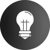 Bulb Solid black Icon vector