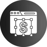 Text editor Solid black Icon vector