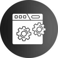Web setting Solid black Icon vector