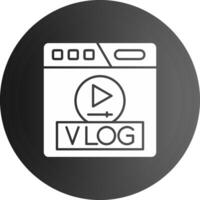 Vlog Solid black Icon vector